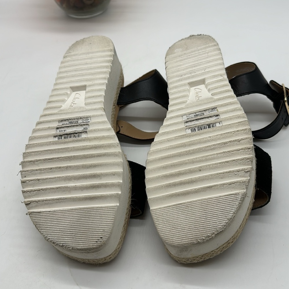 Clark's Collection Black Platform Sandals Size 10 MCS6359F - Picture 5 of 7